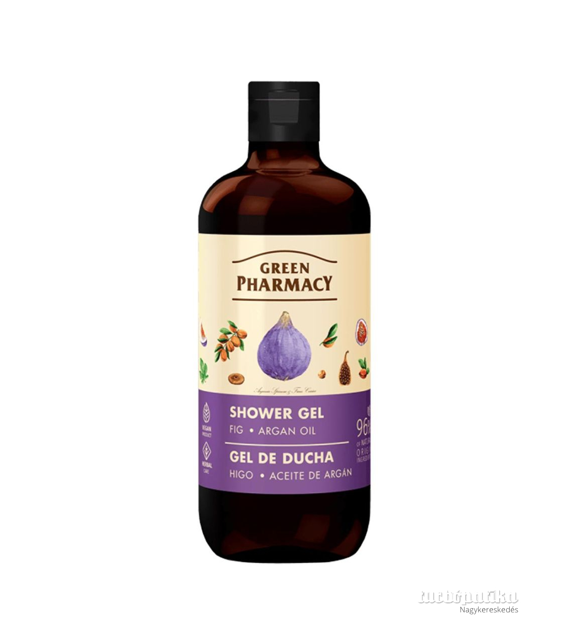 Green Pharmacy gyógynövényes tusfürdő 500 ml - Argán olaj és Füge (0% parabens, silicones, PEG) Green Pharmacy gyógynövényes tusfürdő 500 ml - Argán olaj és Füge (0% parabens, silicones, PEG)