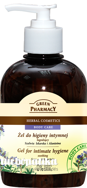 Green Pharmacy intim mosakodó gél teafa és körömvirág kivonattal 370 ml (0% parabén, színezék) 370 ml