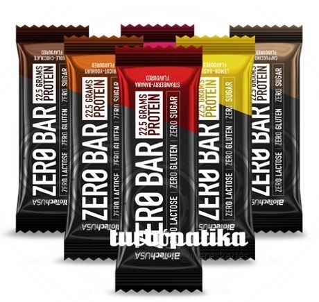 Zero Bar fehérje szelet 50 g BiotechUsa ízek: capuccino, dupla csoki, csokoládé-banán, csokoládé-marcipán, csokoládé-karamell, csokoládé-mogyoró