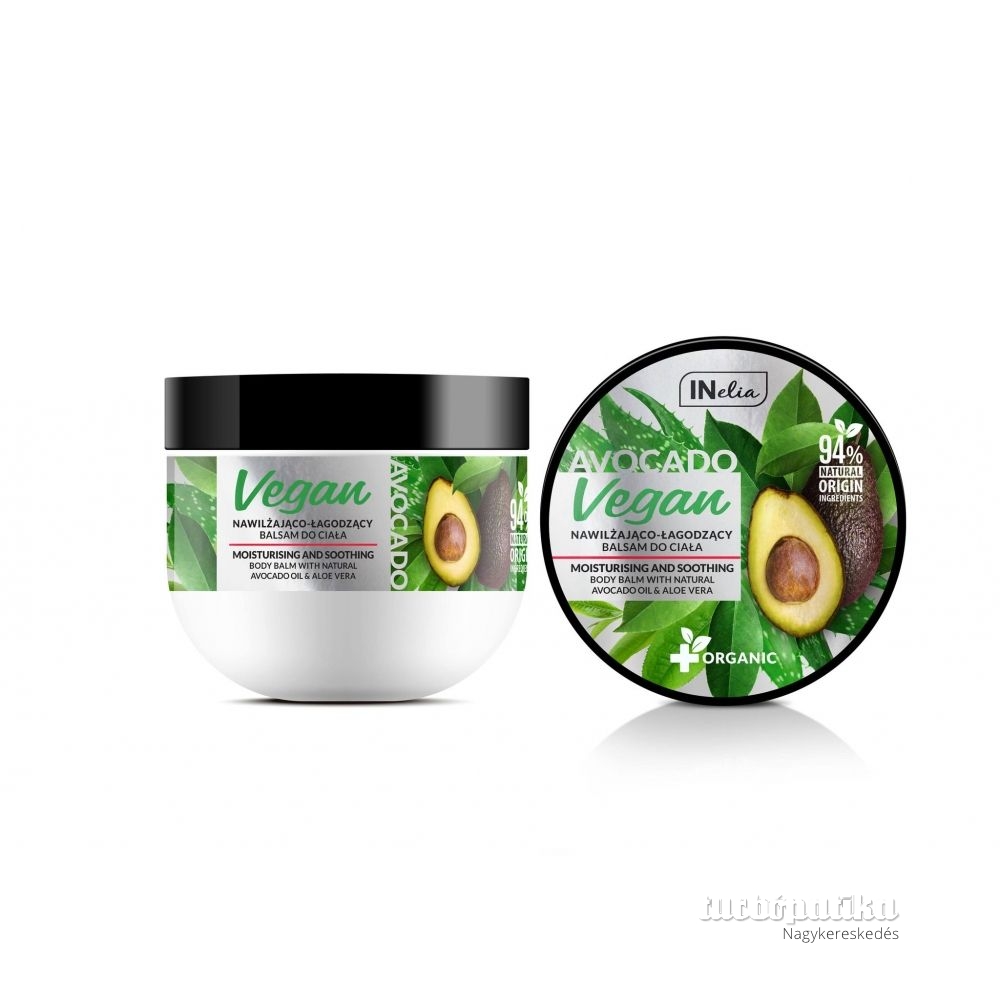 INelia vegán testápoló avocado olaj & aloe vera 250 ml