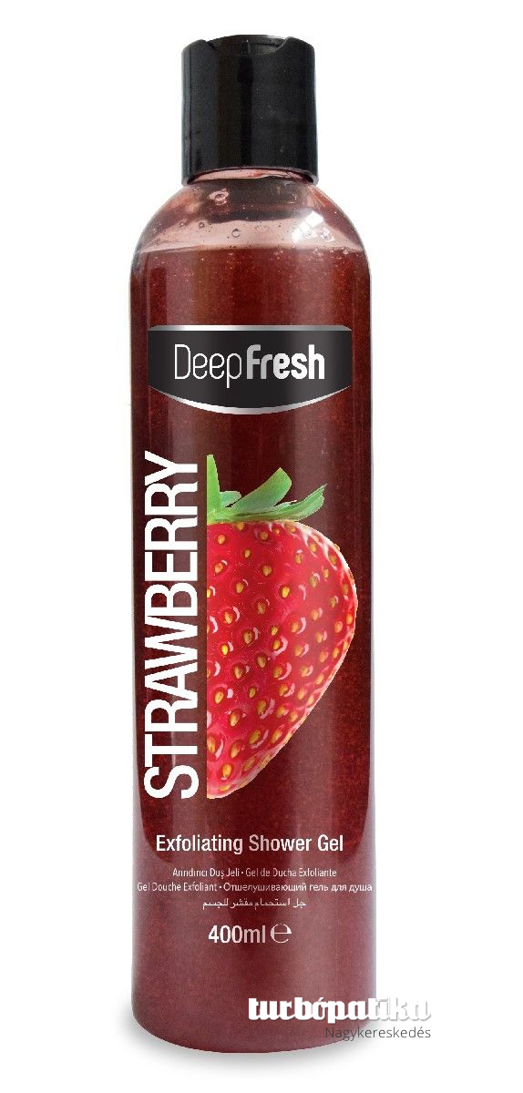 Deep Fresh tusfürdő 400 ml Exfoliating-Strawberry