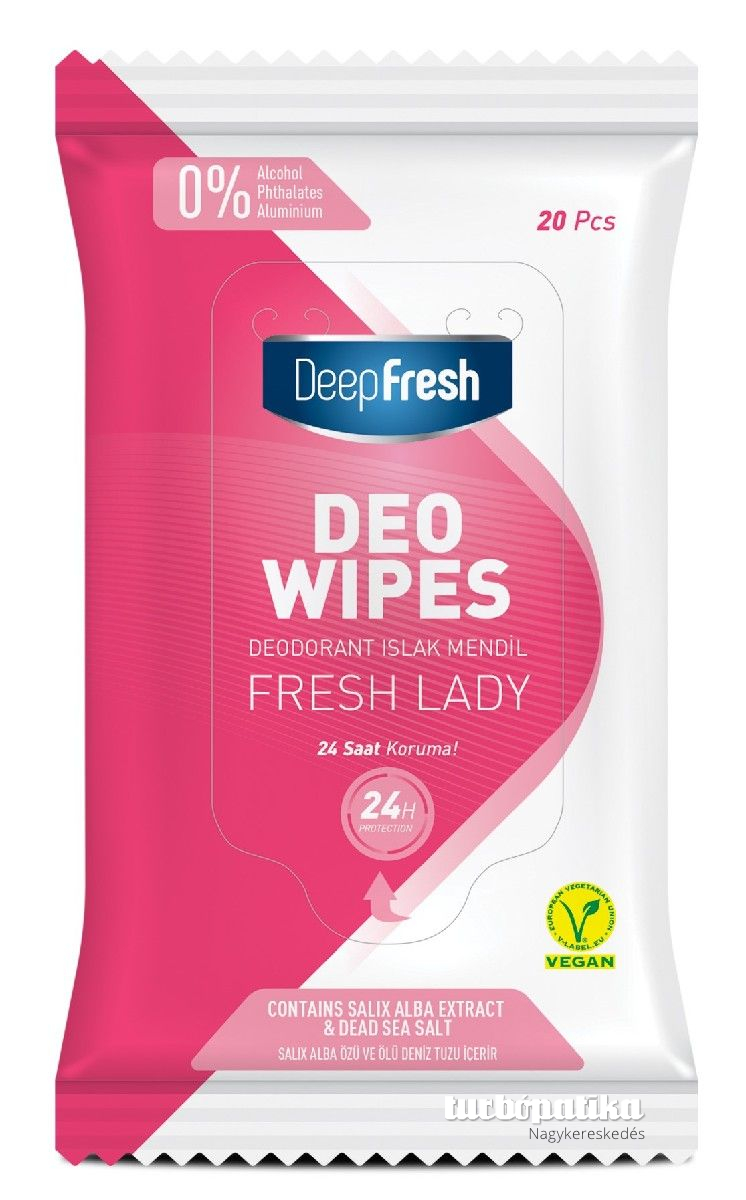 Deep Fresh nedves Deo törlőkendő 20 db-os - Fresh Lady
