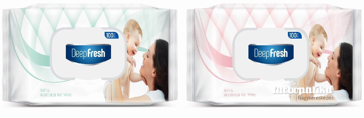  Deep Fresh nedves baba törlőkendő 100 db-os Lovely Baby-FlipTop