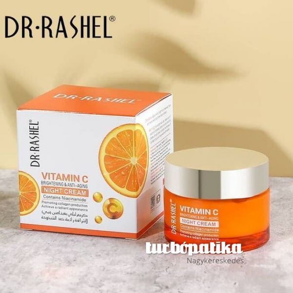 Dr. Rashel C-vitaminos öregedésgátló éjszakai arckrém, niacinamiddal 50 gr DRL-1511