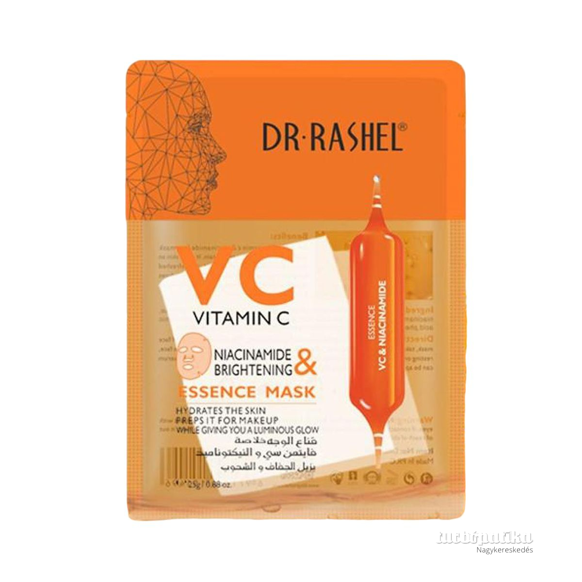 Dr. Rashel öregedésgátló arcmaszk C-vitaminnal és niacinamiddal 25 g DRL-1489