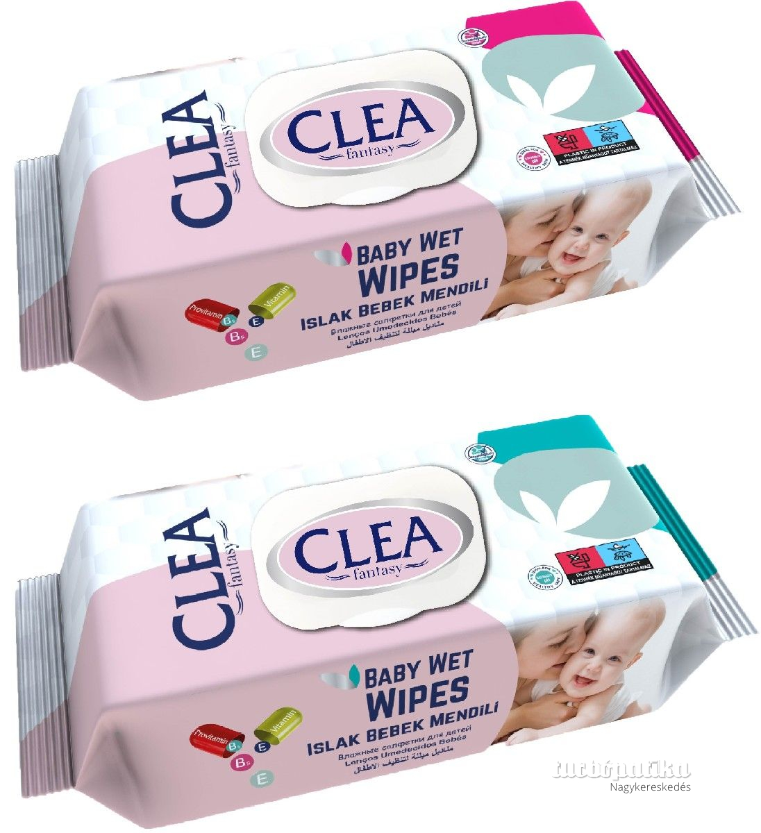 Clea Fantasy nedves baba törlőkendő 72 db Vitaminos Eco-NEW - FLIPTOP