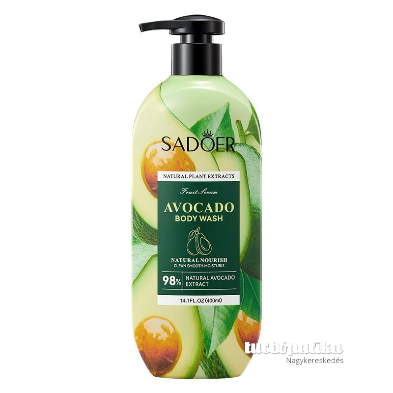 Sadoer avocado tusfürdő 400 ml (98% természetes összetevők)
