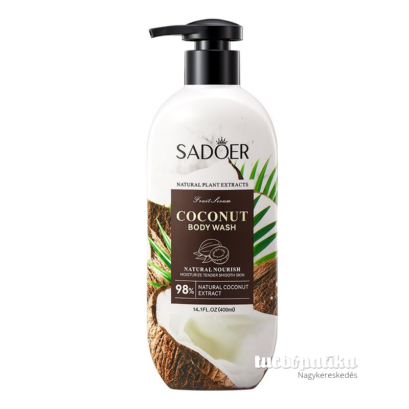 Sadoer coconut tusfürdő 400 ml (98% természetes összetevők)