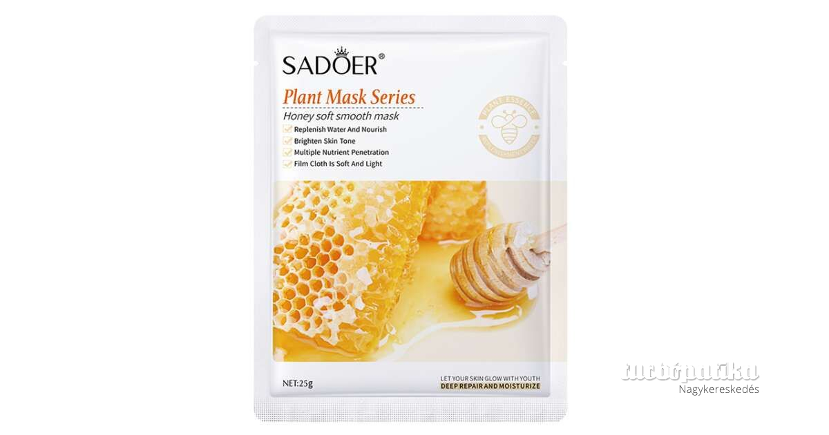 Sadoer mézes textil arcmaszk, regeneráló hatású 25 g 