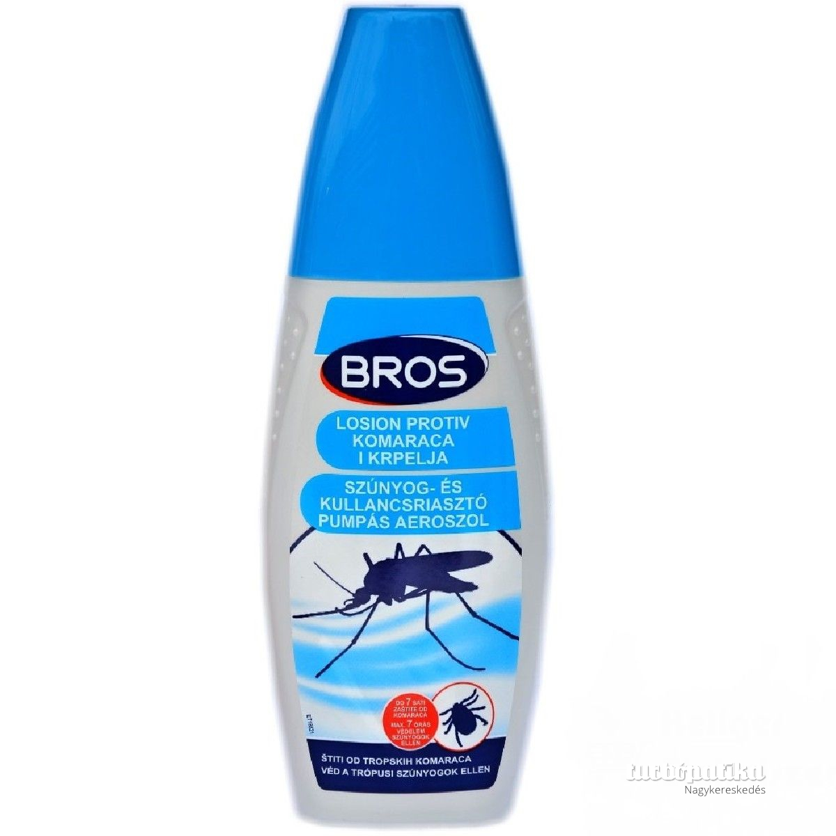 Bros szúnyog és kullancsriasztó PUMPÁS 100 ml Plus kék