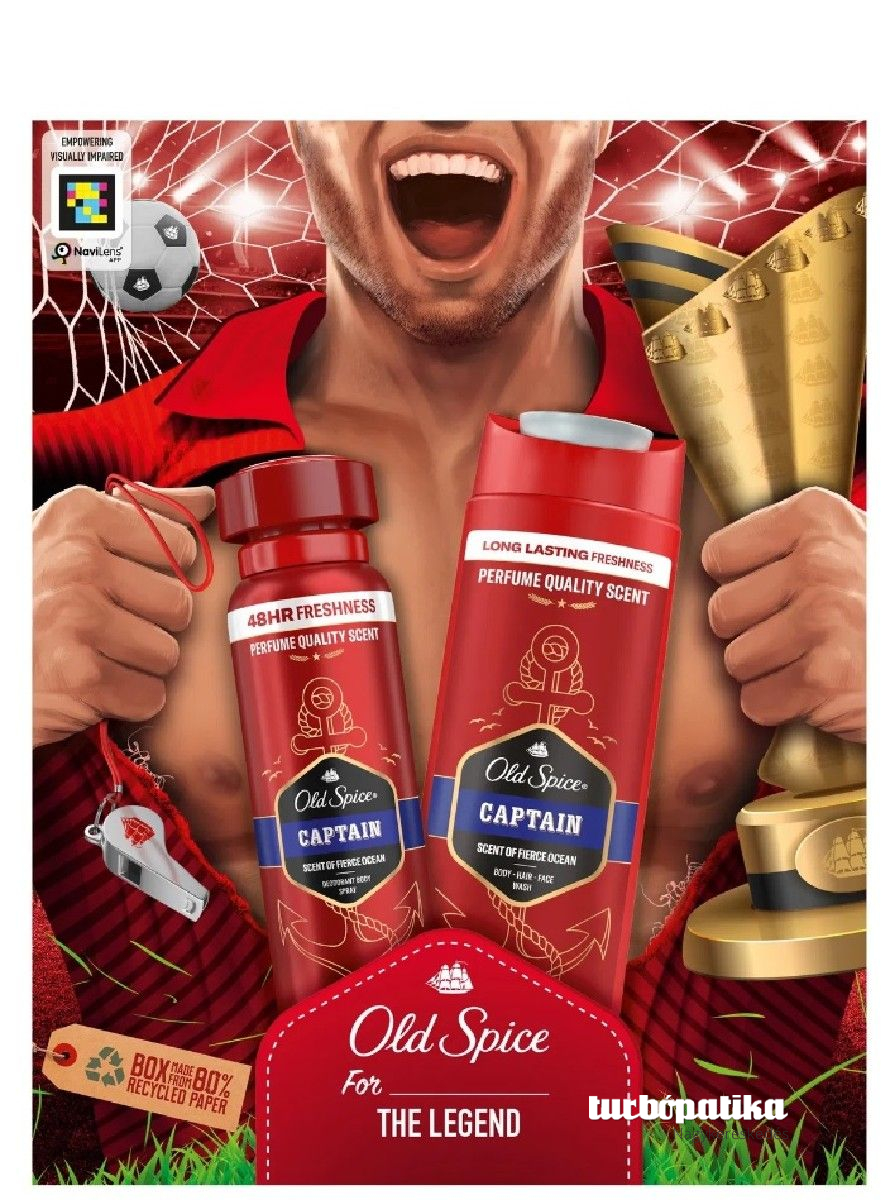 Old Spice ajándékcs.CAPTAIN FOOTB.( tusf.250ml+deo 150ml ) 