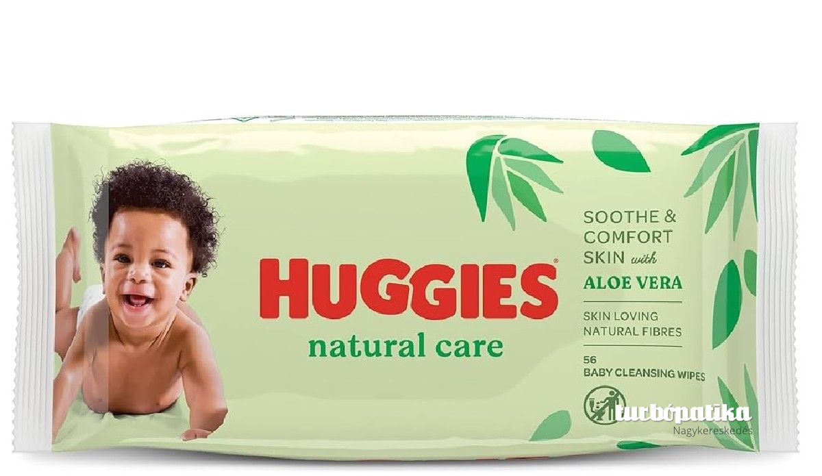 Huggies nedves baba törlőkendő 56db-os Natural Care