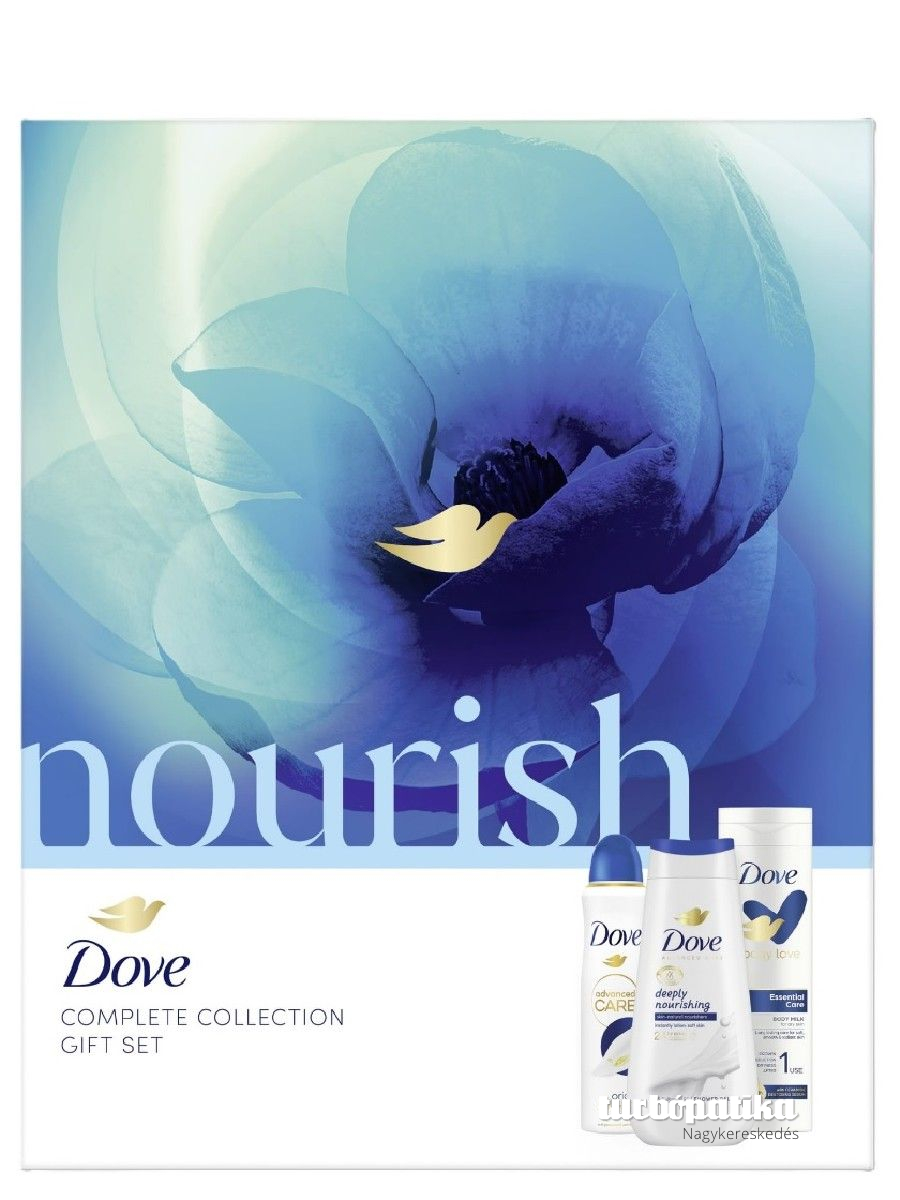 Dove ajándékcsomag Nourish ( krémtusfürdő 225ml + testápoló 250ml + dezodor 150ml )