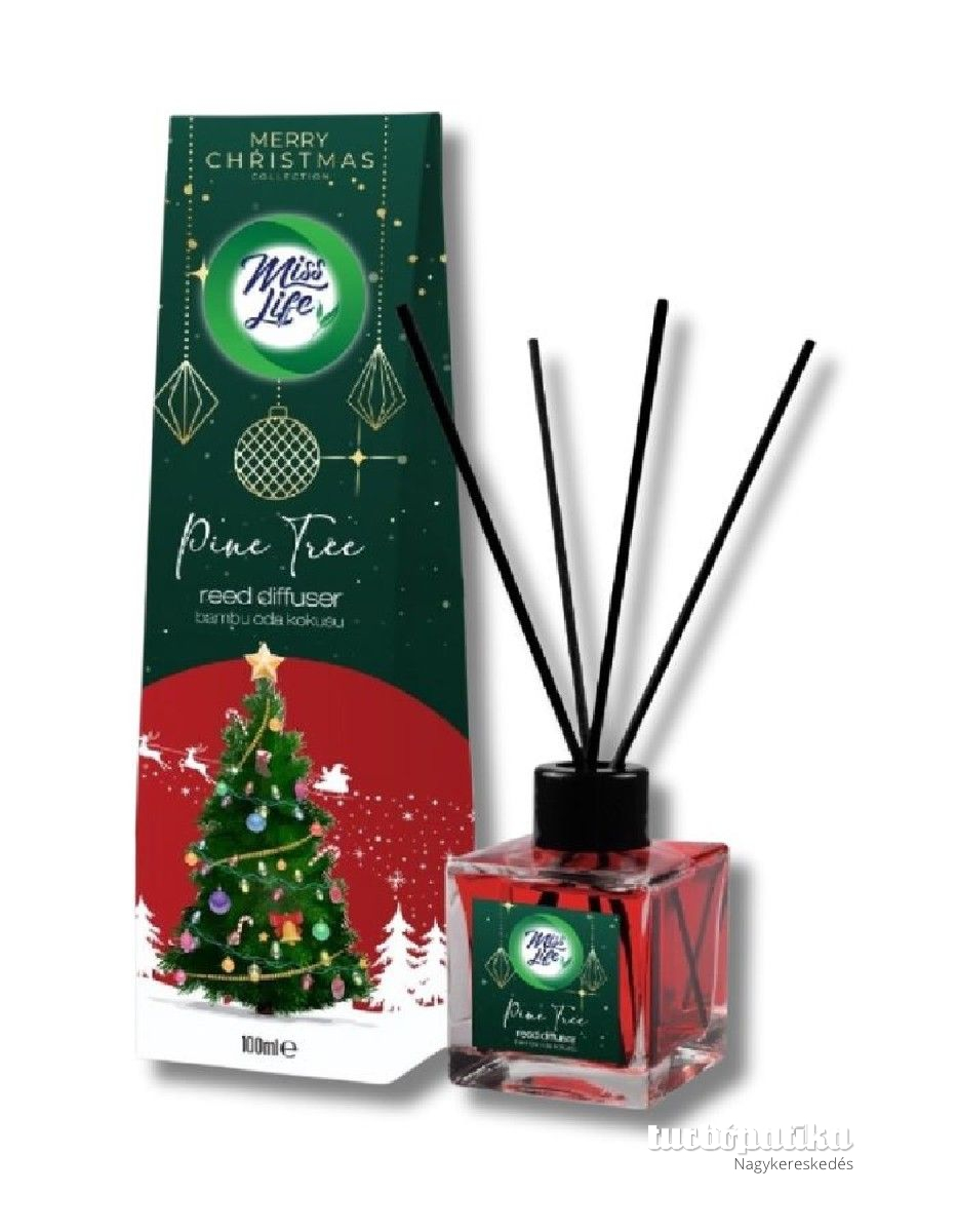 Miss Life Bamboo pálcikás légfrissítő 100 ml Pine Tree karácsonyi