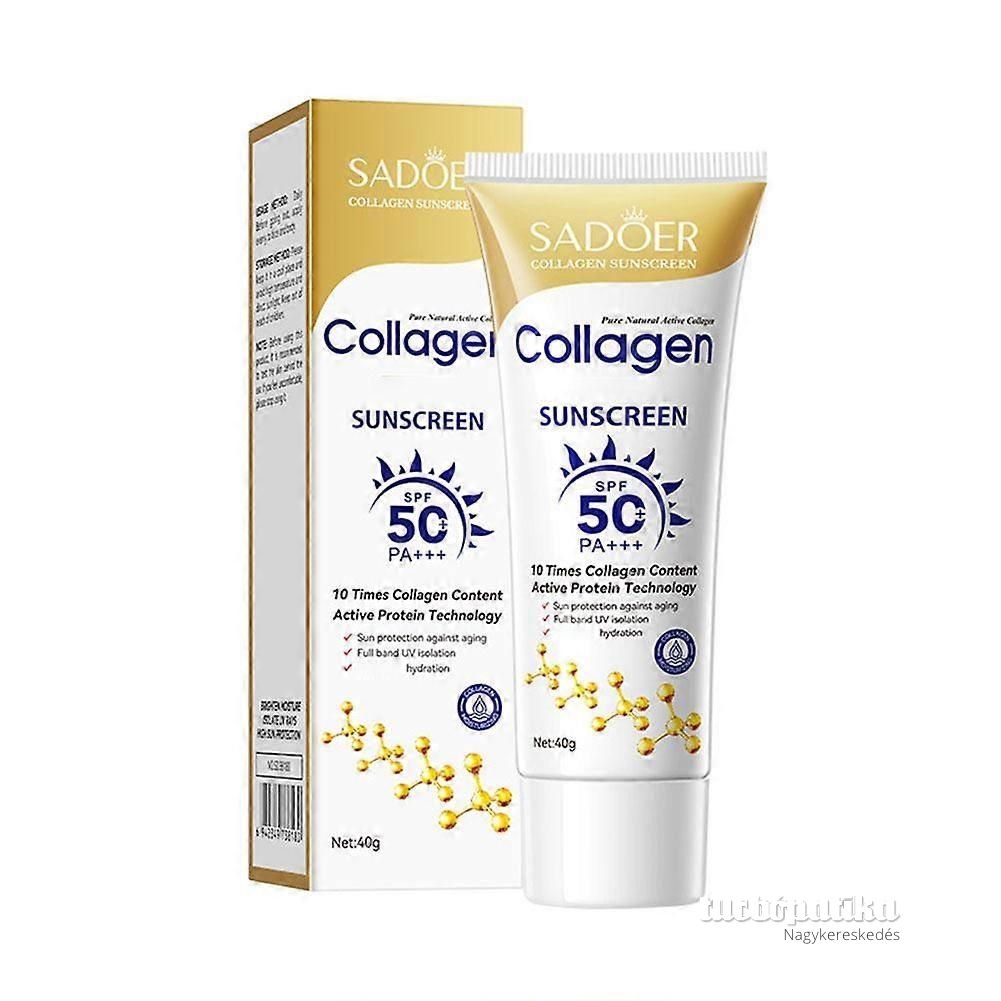 Gyártói készlethiány! Sadoer kollagénes öregedésgátló fényvédő krém SPF 50+ 40 g SD38180