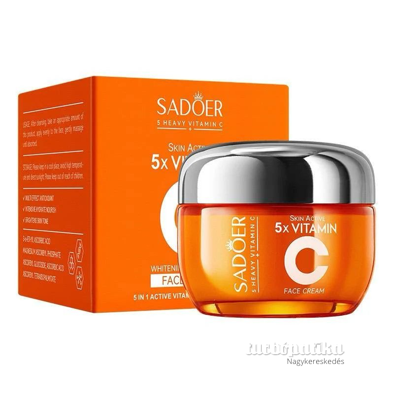 Sadoer Skin aktív 5X C-vitamin + niacinamid arckrém 50 g SD08107