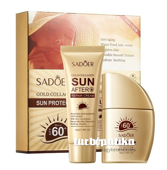 Sadoer arany kollagénes napvédő szett SD41852 ( 30 g arany kollagénes naptej SPF 60+ + 40 g arany kollagénes napozás utáni regeneráló krém) Sadoer arany kollagénes napvédő szett SD41852 ( 30 g arany kollagénes naptej SPF 60+ + 40 g arany kollagénes napozás utáni regeneráló krém)