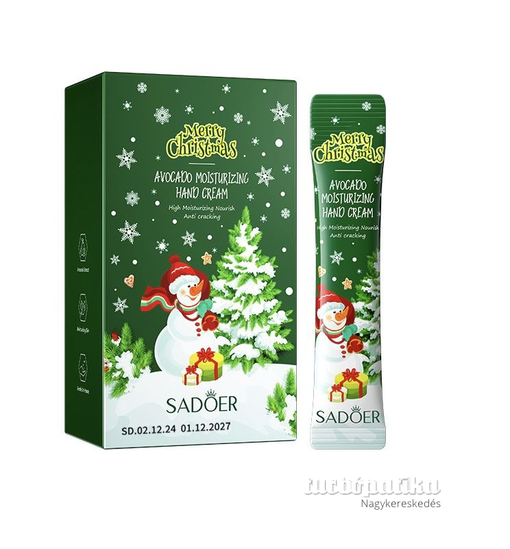 Sadoer karácsonyi kézkrém AVOKÁDÓS (4 ml x 20 db) SD02111