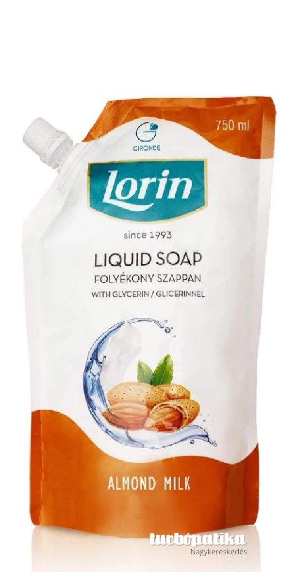 Lorin folyékony szappan ut. 750 ml Almond milk doypack Lorin folyékony szappan ut. 750 ml Almond milk doypack