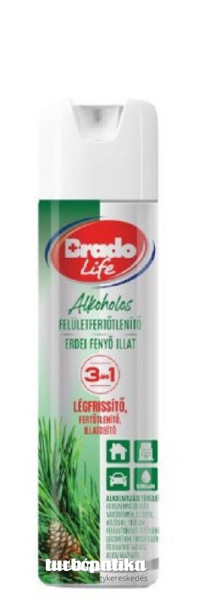 Bradolife felületfertőtlenítő és légfrissítő 300ml Erdei fenyő