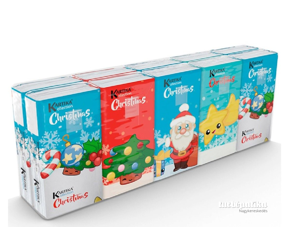 Kartika Christmas papírzsebkendő 9x10 db 3 r. Christmas Kartika Christmas papírzsebkendő 9x10 db 3 r. Christmas
