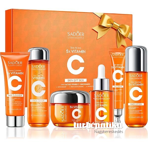 Sadoer Skin aktív 5X C-vitamin + niacinamid arcápoló szett 6 db-os Sadoer Skin aktív 5X C-vitamin + niacinamid arcápoló szett 6 db-os