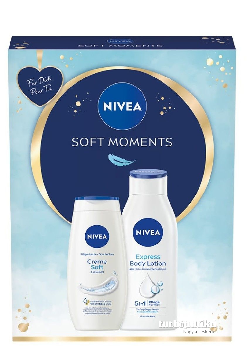 Nivea ajándékcsomag Soft Moments (Tusf.250ml+testáp. 400ml Cream Soft)