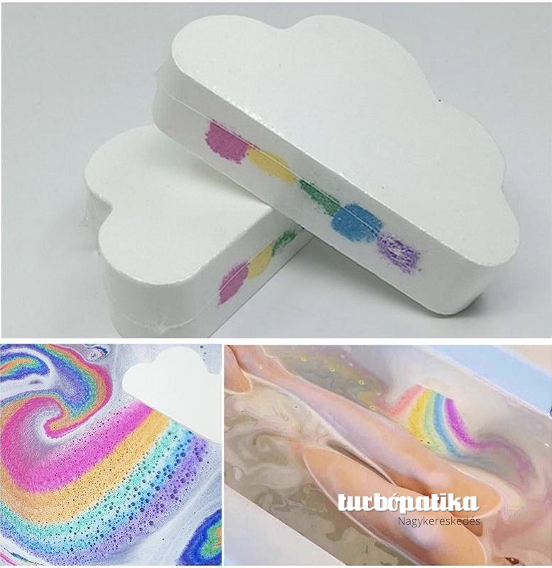 Sadoer Szivárvány fürdőbomba 100 g White