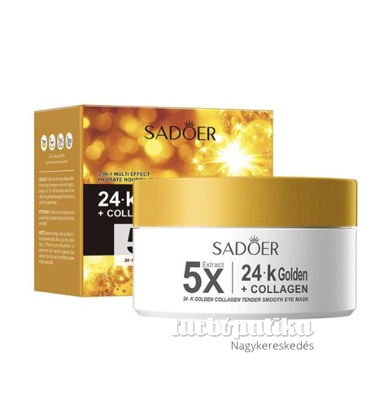 Sadoer 24K gold+kollagén tartalmú szemmaszk 30 pár 80 g SD91239