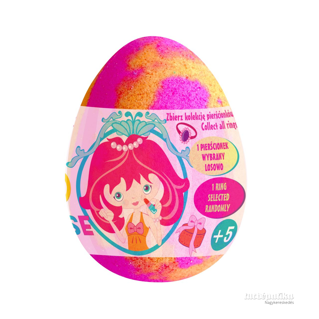 	Chlapu Chlap hercegnő fürdőbomba ajándék gyűrűvel 140 g - papaja