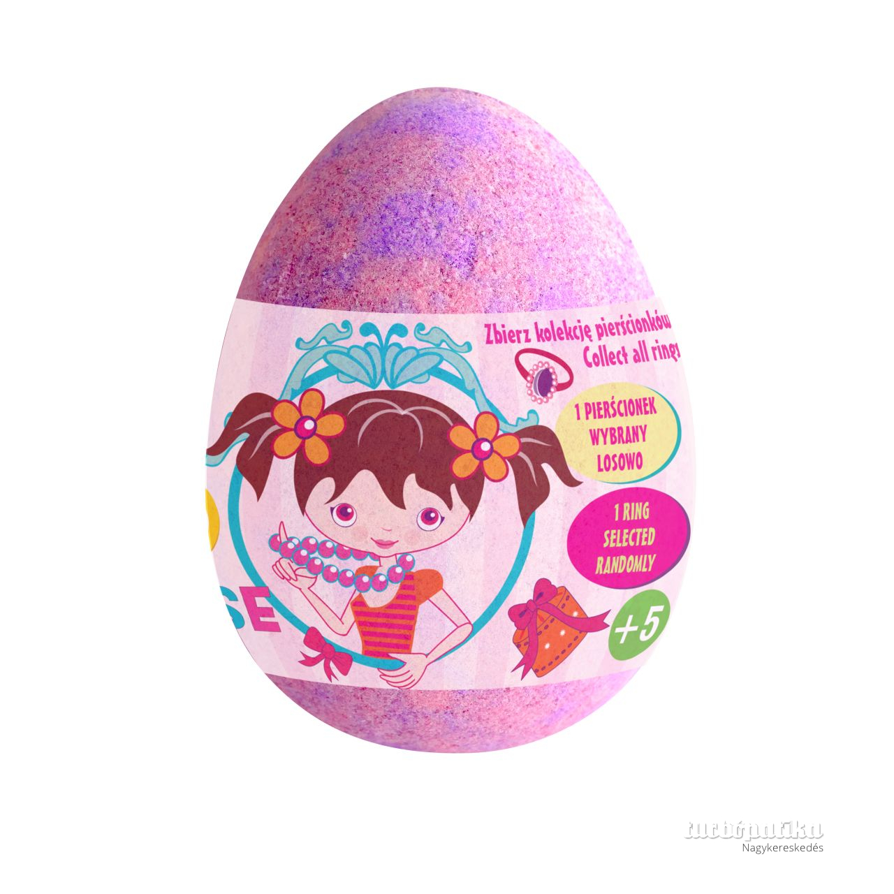 Chlapu Chlap hercegnő fürdőbomba ajándék gyűrűvel 140 g - málna Chlapu Chlap hercegnő fürdőbomba ajándék gyűrűvel 140 g - málna