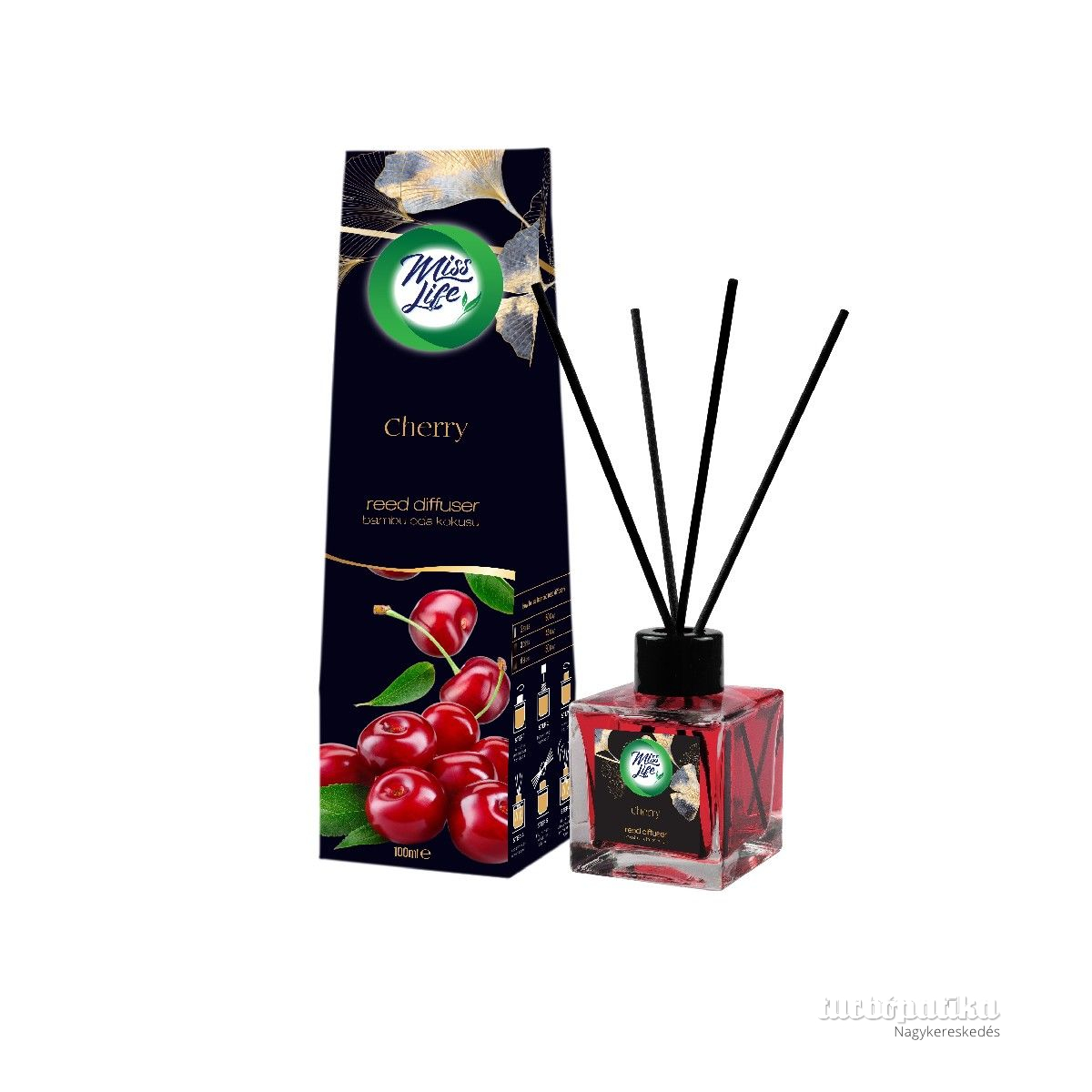  Miss Life Bamboo pálcikás légfrissítő 100 ml Cherry 