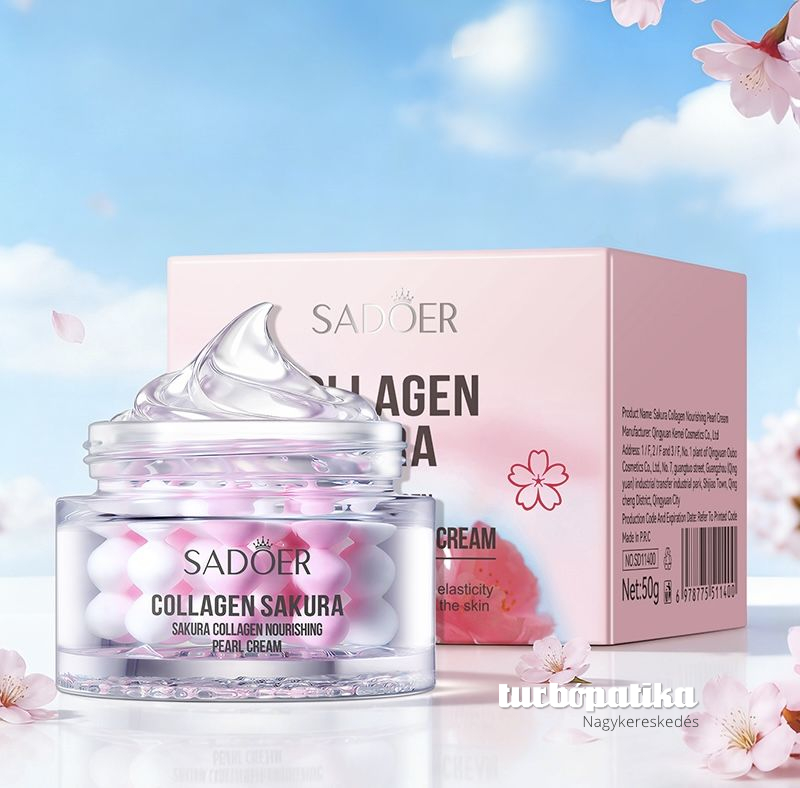 Sadoer kollagénes japáncseresznyés arckrém gyöngyökkel 50g SD11400 Sadoer kollagénes japáncseresznyés arckrém gyöngyökkel 50g SD11400