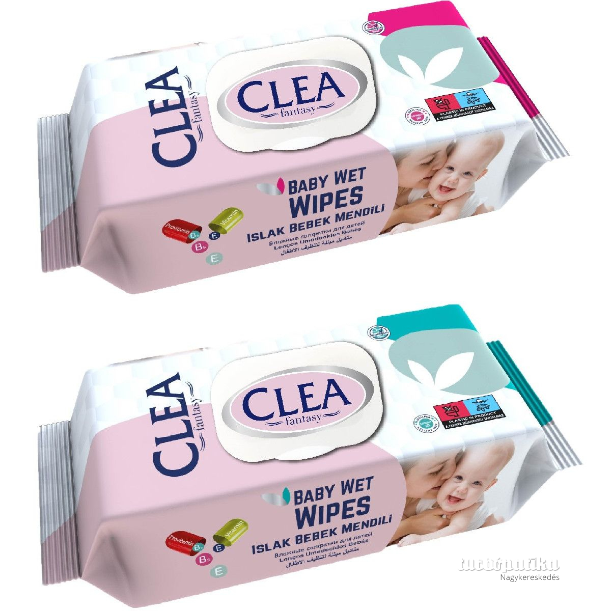  Clea Fantasy nedves baba törlőkendő 72 db Vitaminos Eco-NEW - FLIPTOP