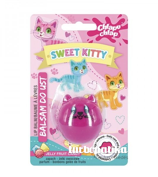 Chlapu Chlap cica alakú ajakbalzsam - zselés gyümölcsös illattal 7 g
