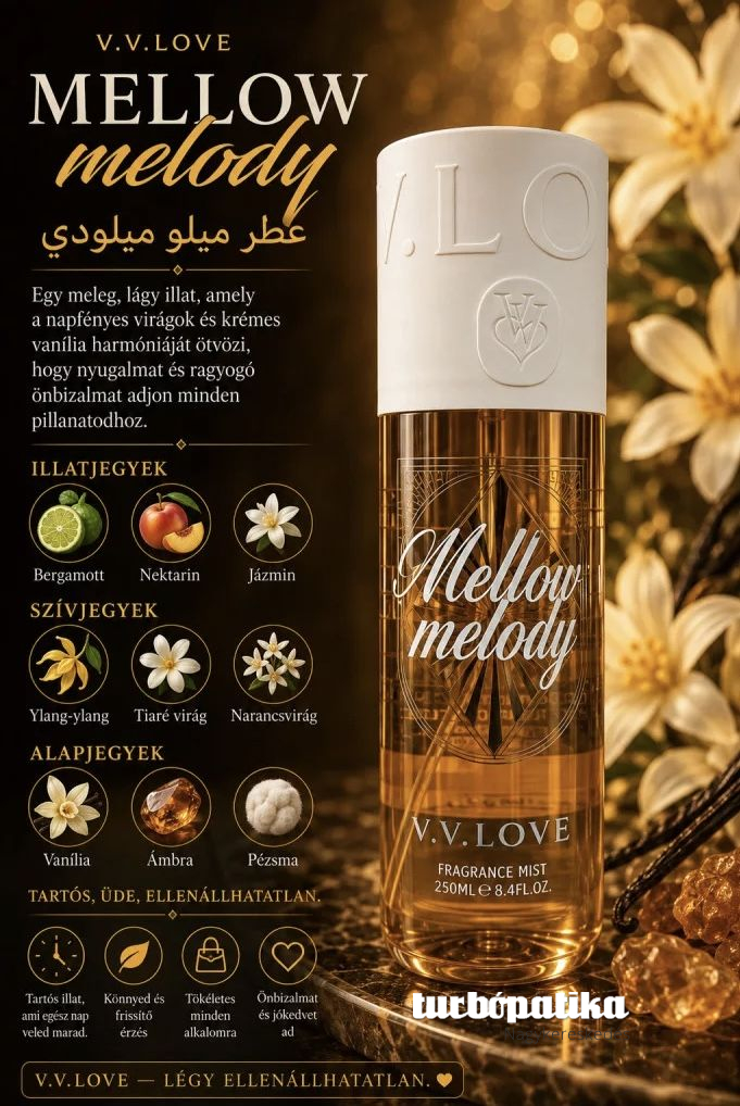 V.V. Love testpermet Mellow melody (női illat) 250 ml VL9250-3 V.V. Love testpermet Mellow melody (női illat) 250 ml VL9250-3