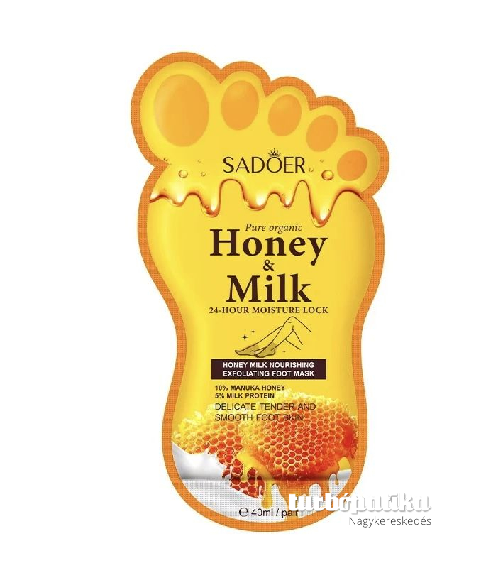 Sadoer lábmaszk 40 ml / pár Méz és Tej