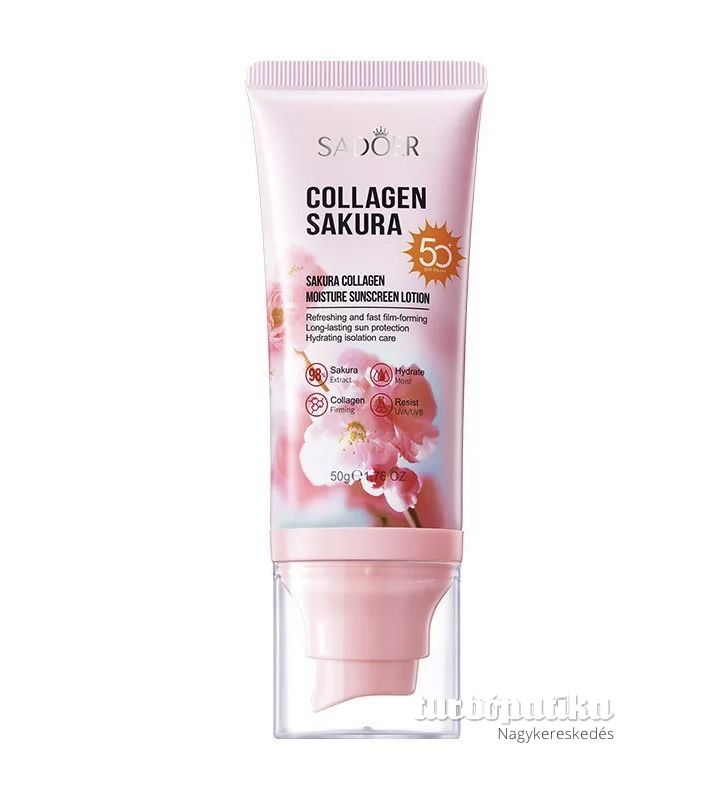 Sadoer japáncseresznyés fényvédő krém SPF50+ 50 g SD03533 Sadoer japáncseresznyés fényvédő krém SPF50+ 50 g SD03533