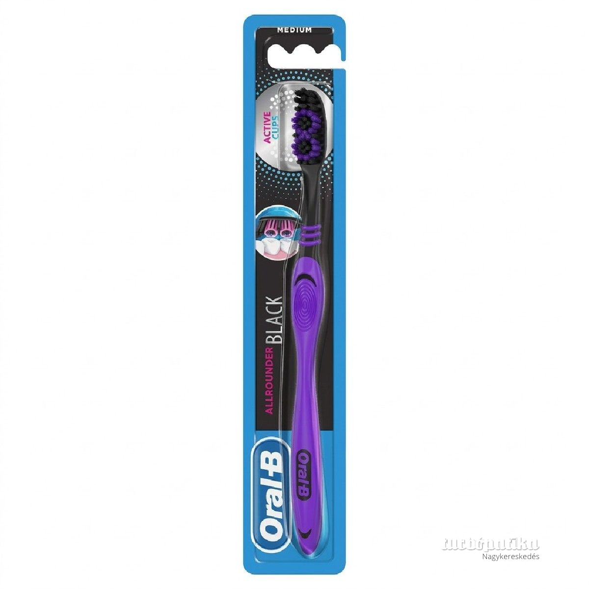 Oral B fogkefe Allrounder Black Medium Oral B fogkefe Allrounder Black Medium