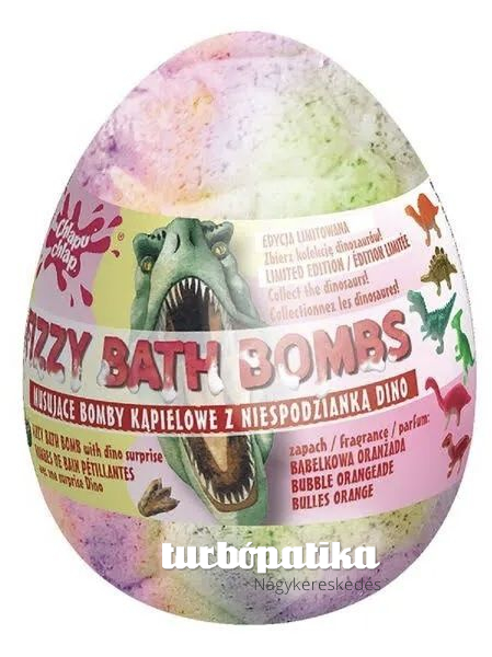 Chlapu Chlap Szikrázó dinoszaurusz tojás fürdőbomba Narancs illattal 140g Chlapu Chlap Szikrázó dinoszaurusz tojás fürdőbomba Narancs illattal 140g
