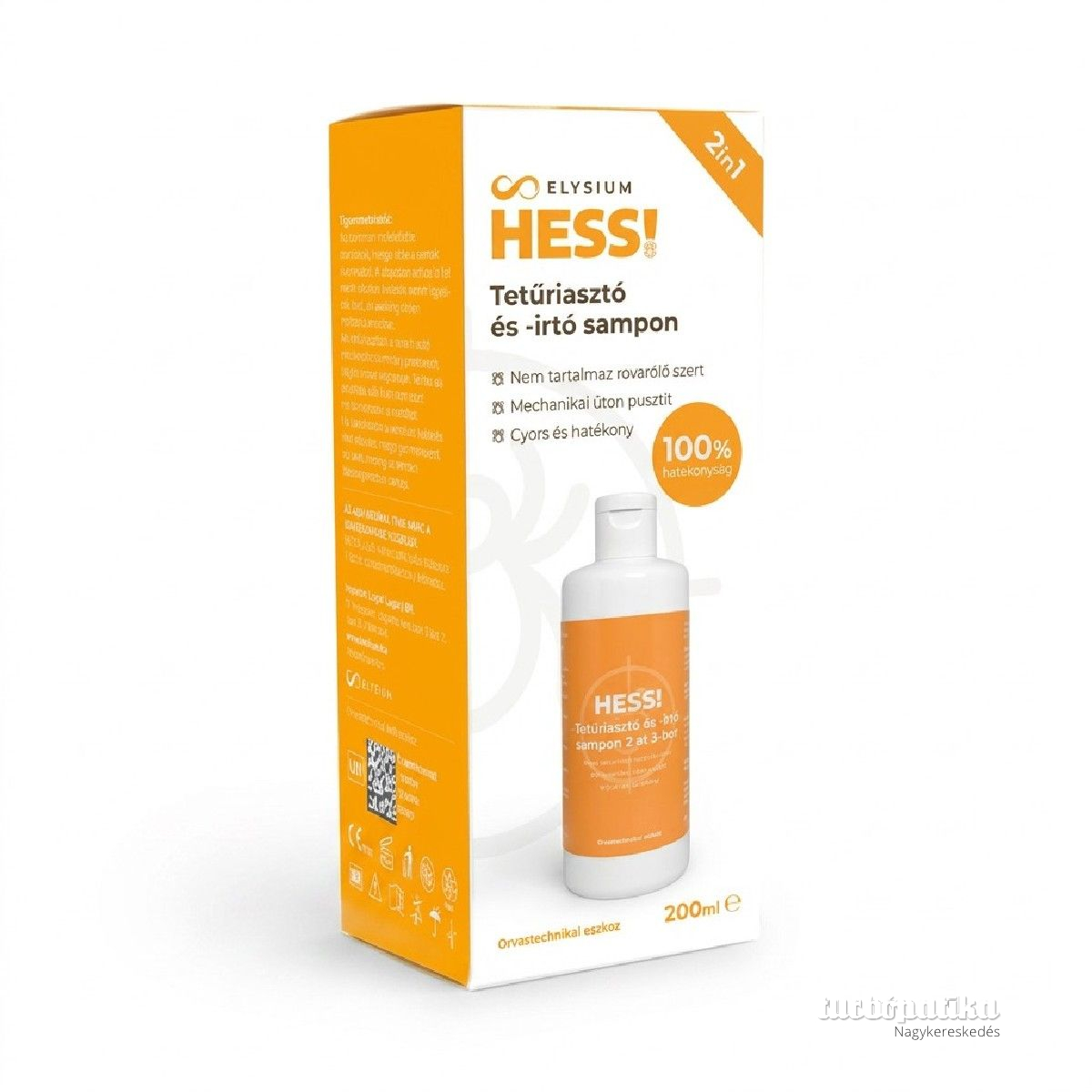 Elysium tetűriasztó és - írtó 200 ml sampon