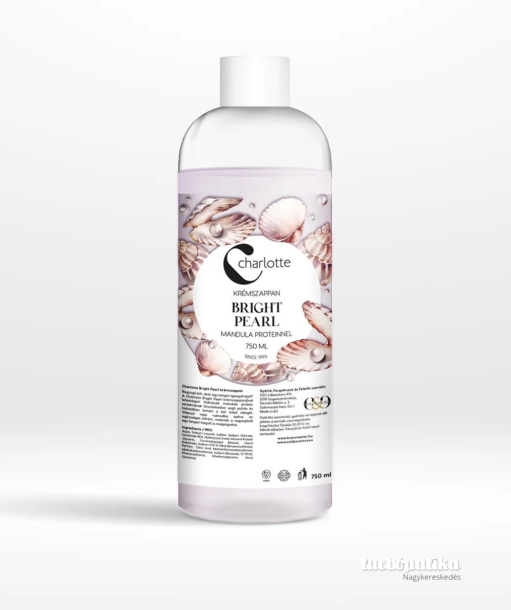 Charlotte Bright Pearl krémszappan utántöltő 750 ml Charlotte Bright Pearl krémszappan utántöltő 750 ml