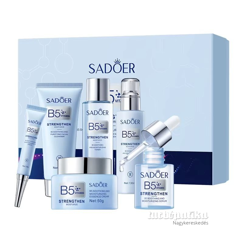 Sadoer hidratáló B5-vitaminos arcápoló szett 6 db-os Sadoer hidratáló B5-vitaminos arcápoló szett 6 db-os