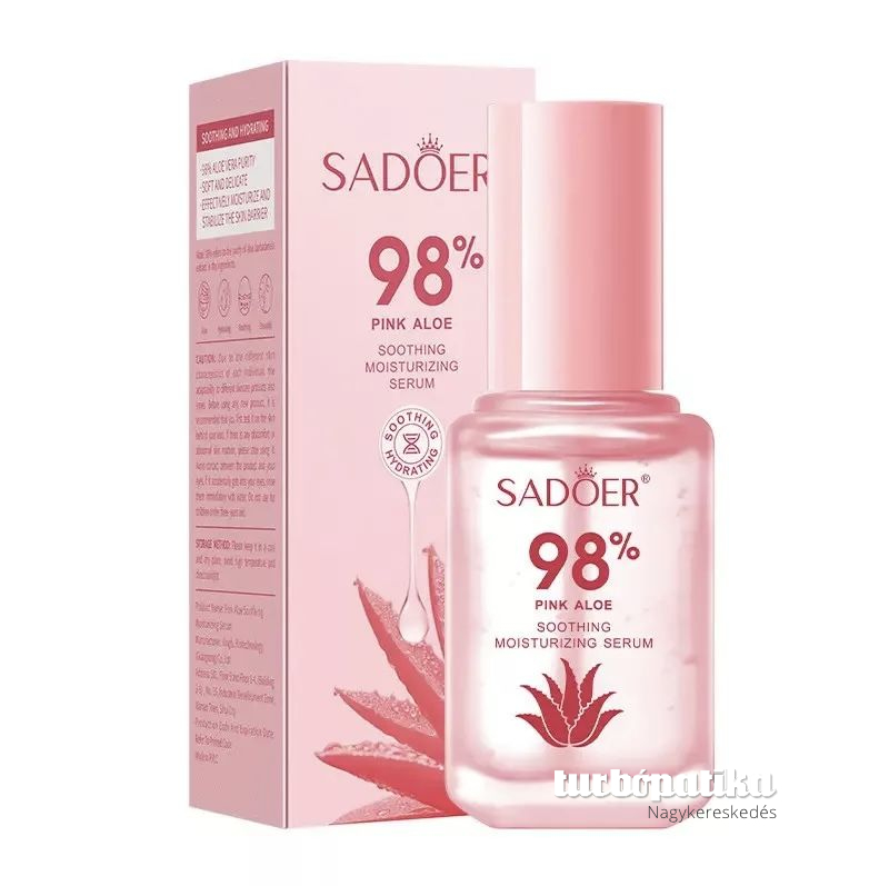 Sadoer arcápoló szérum 98% pink aloe kivonattal 60 ml SD87362 Sadoer arcápoló szérum 98% pink aloe kivonattal 60 ml SD87362