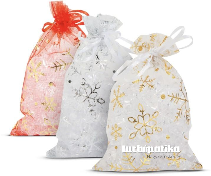 Ajándéktasak organza - 3 féle 10x15 cm 1 db